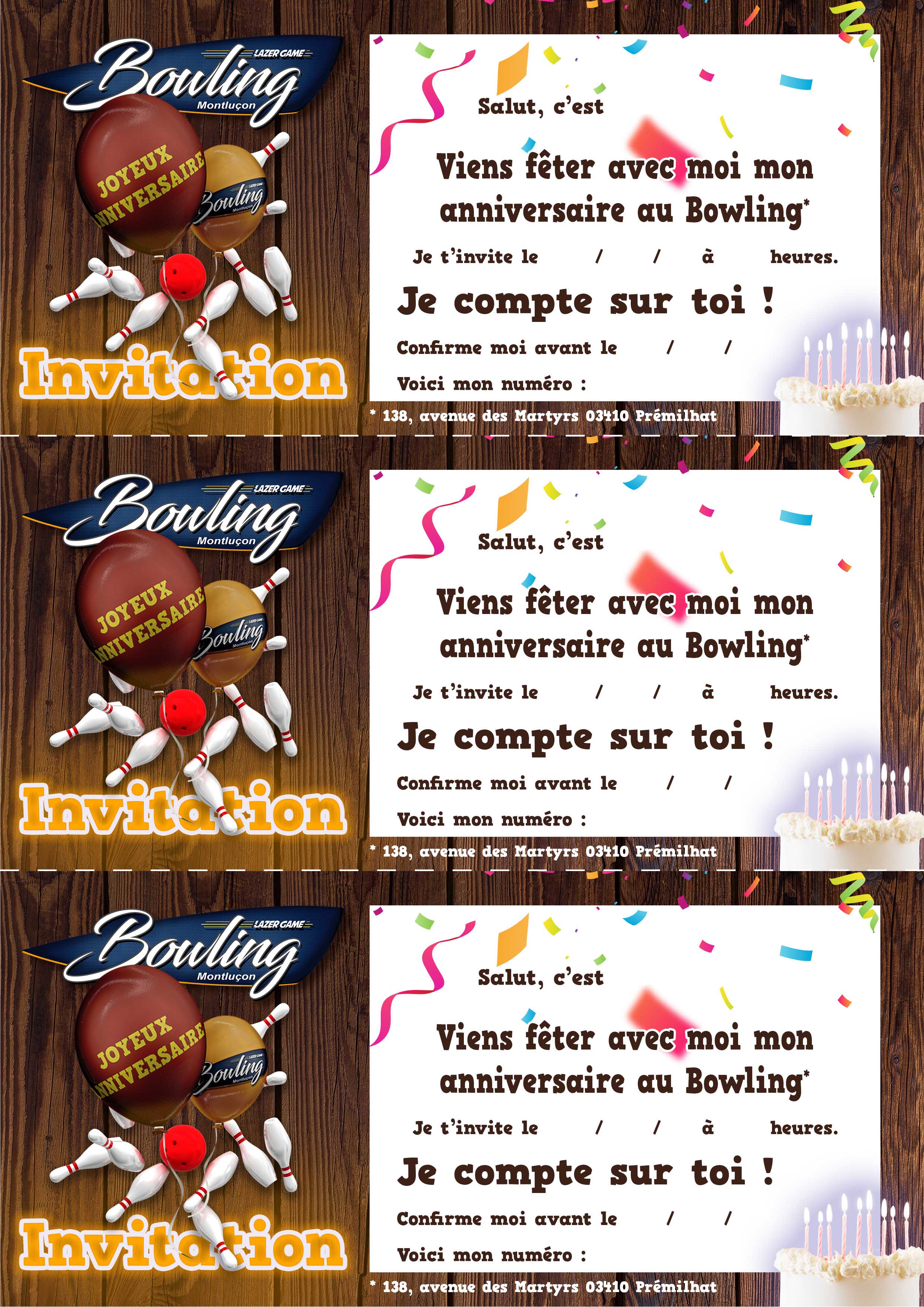 Organisation D Anniversaires 8 12 Ans Au Bowling De Montlucon